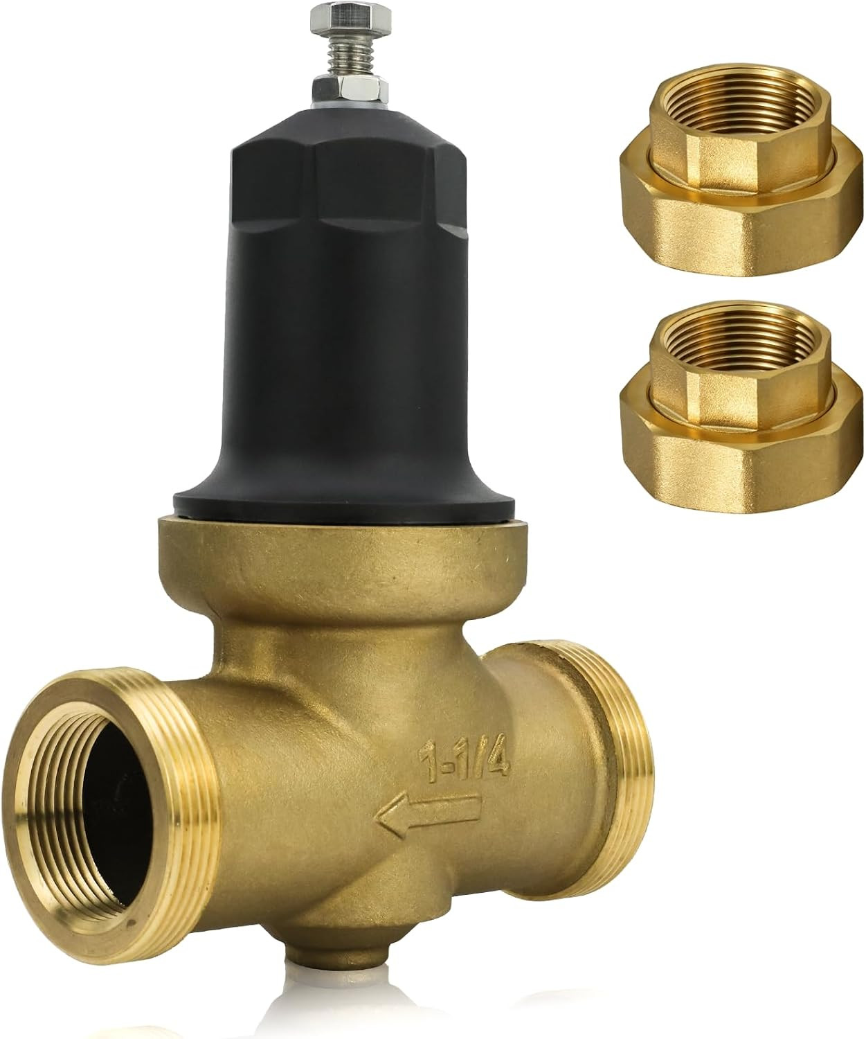 114-NR3XLDU NR3XLDULU 1-1/4” NR3XL Pressure Reducing Valve with Double Union FN