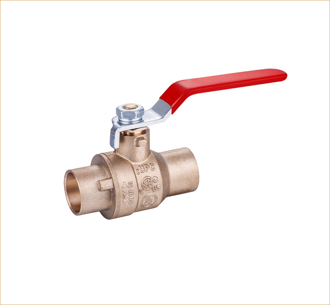 EZ-FLUID Heavy Duty 3/4″ C X C Solder Full Port Ball Valve,Water Shut Off Vlave