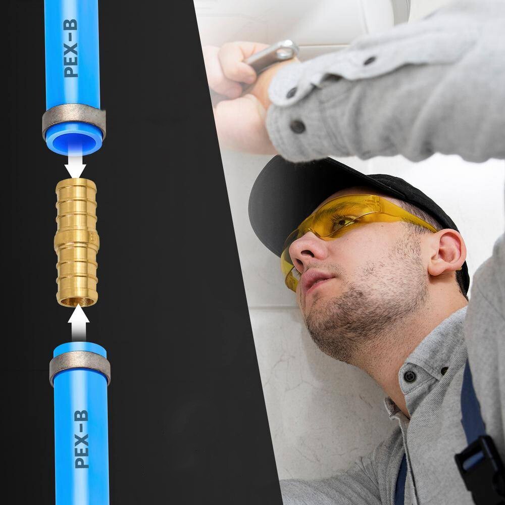 10 Pieces 1/2″ Pex B Hose Bibb No kink, Garden Valve, Lead Free Brass, 1/4 Turn