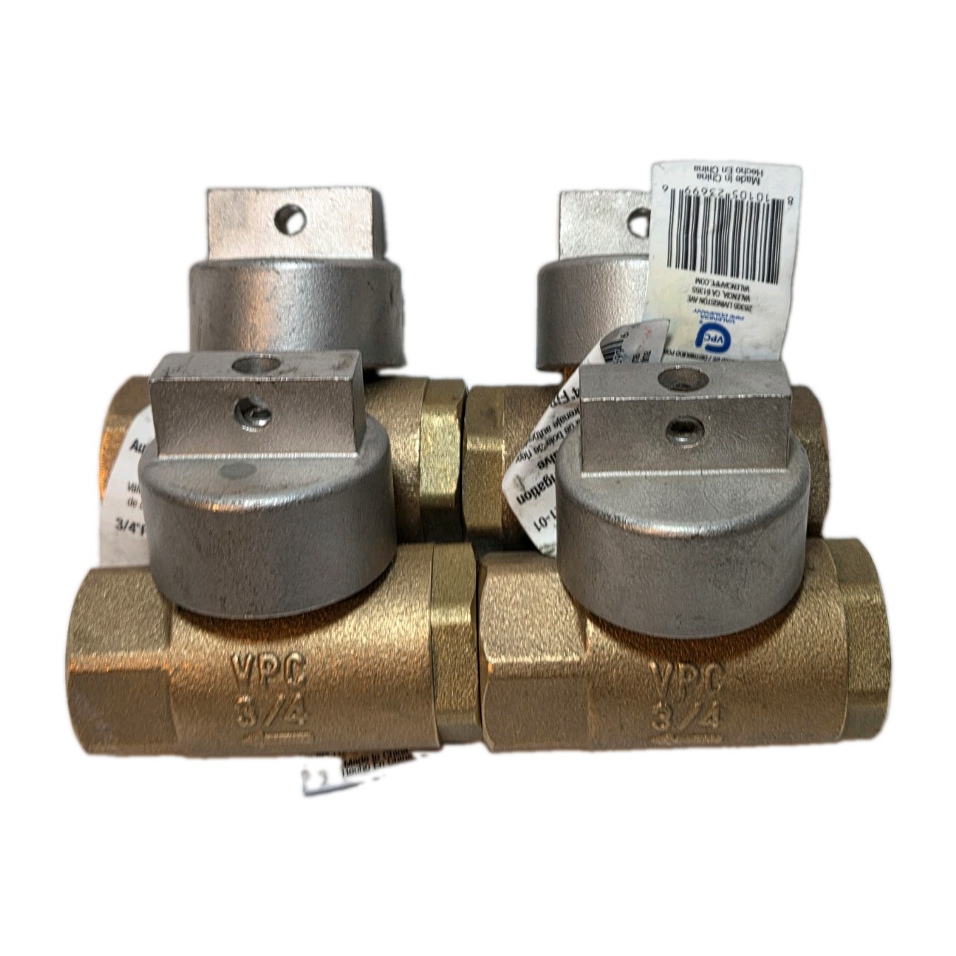 (4-Pack) 3/4 in- Bronze FNPT In-Line Irrigation Ball Valve with Automatic Drain