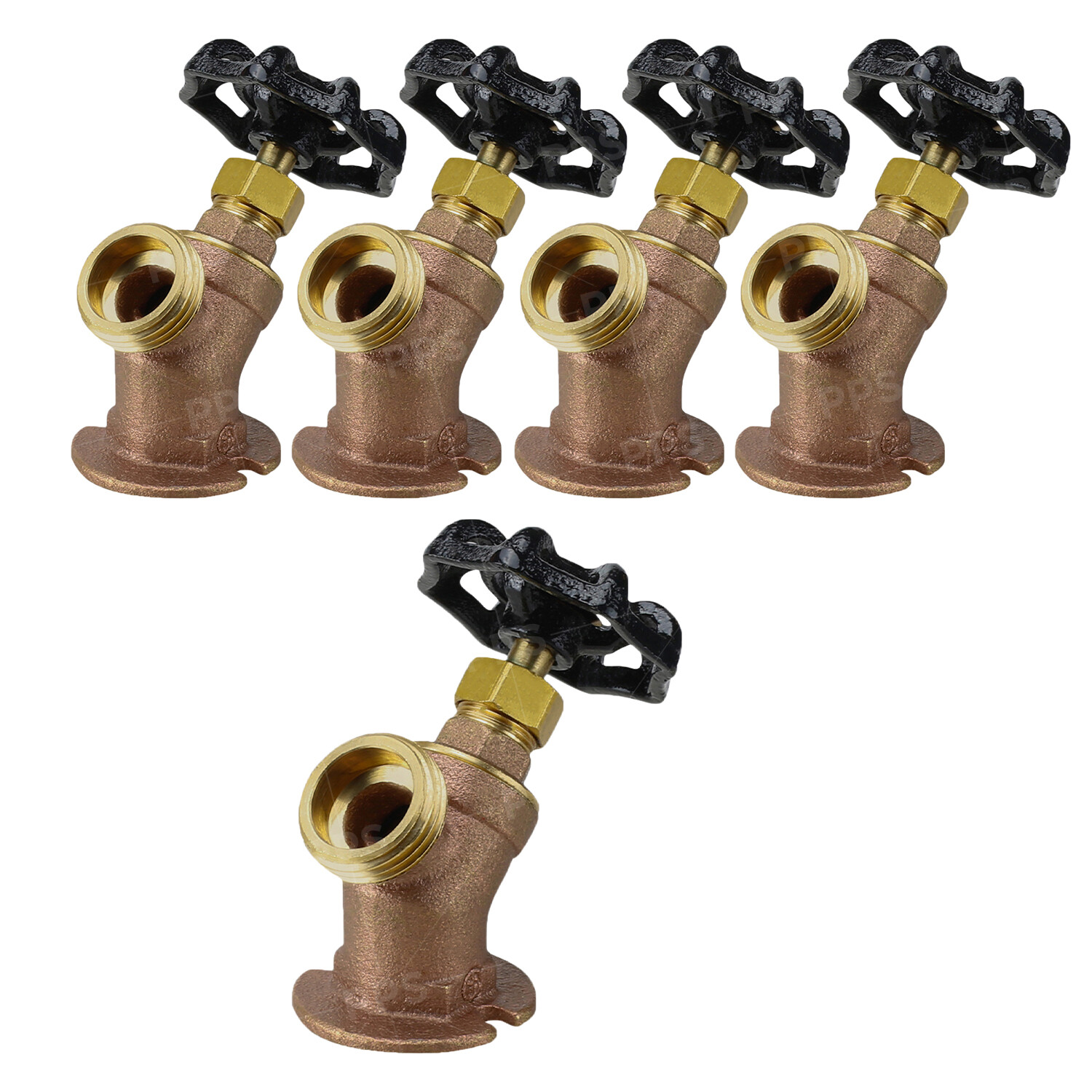 Midline Valve Hose Bib, Multi Turn Sillcock Pipe, FIP x MHT; Cast Brass (5 PK)