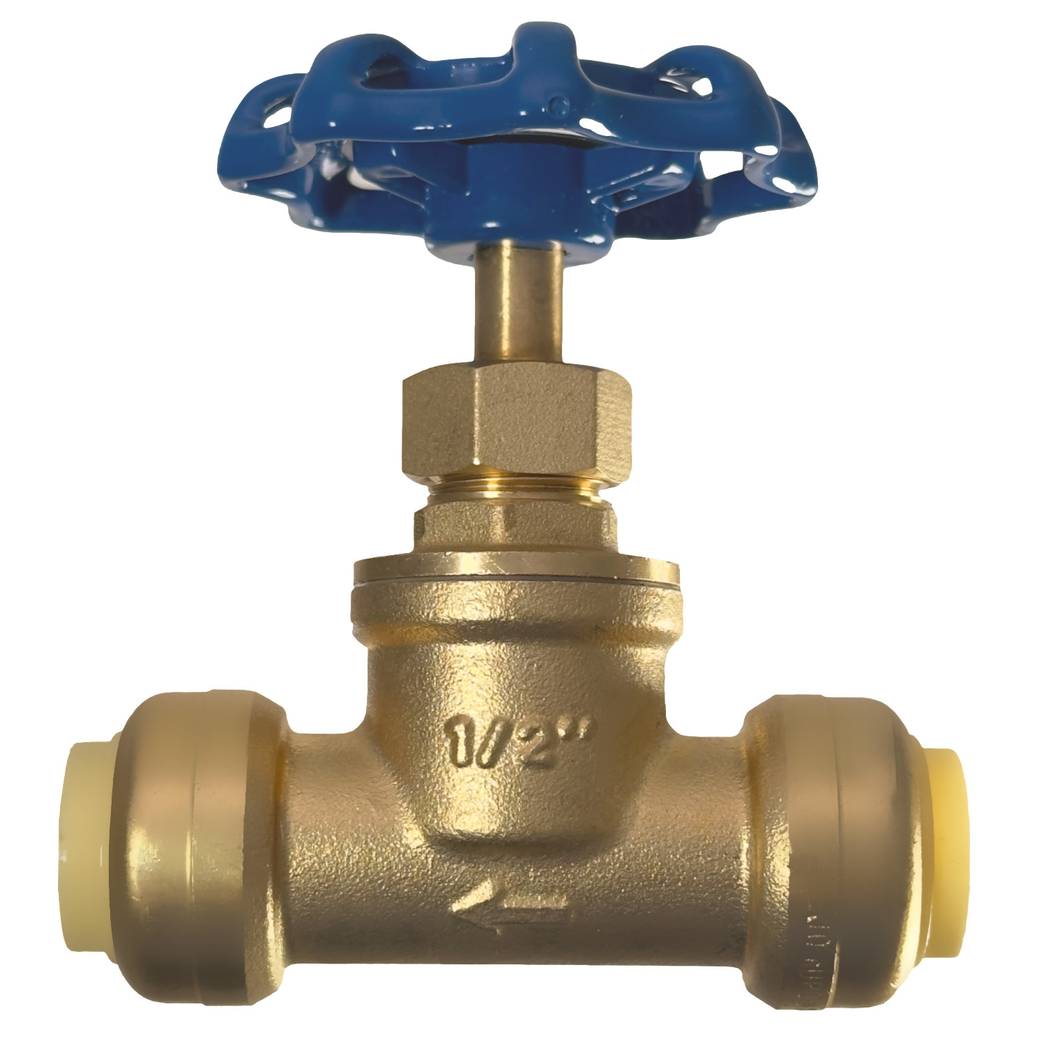 1 Piece XFITTING 1/2″ Push Fit Stop Valve with Drain and Vent, 2-5-1=1