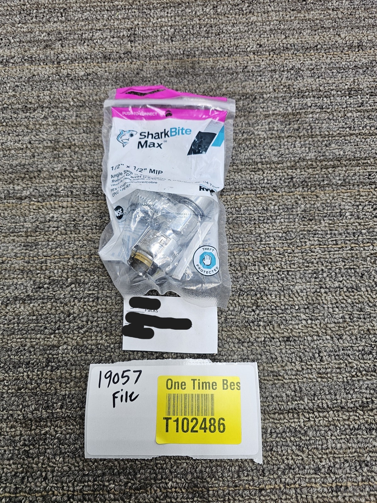 (QTY 2) SharkBite Max 1/2 x 1/2 Inch MIP Angle Stop Valve UR24946 Push Connect