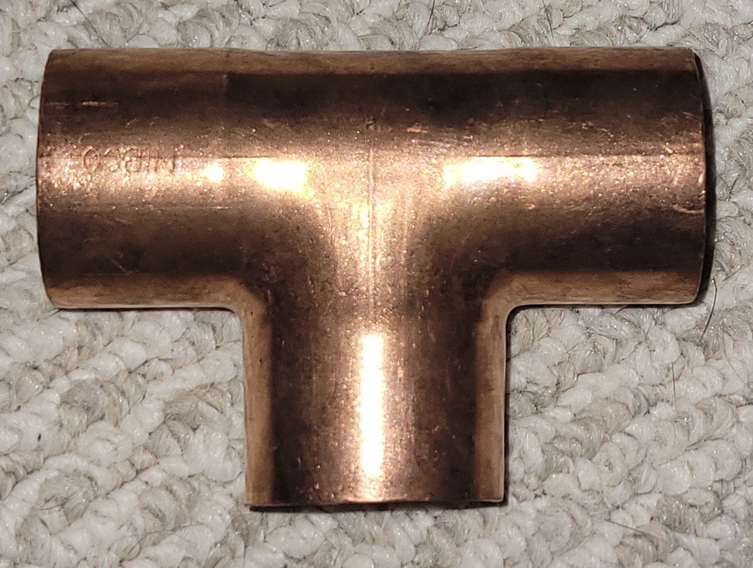 StreamLine 1-in. Copper Pressure All Cup Tee Fitting Model SWT 1x1x1