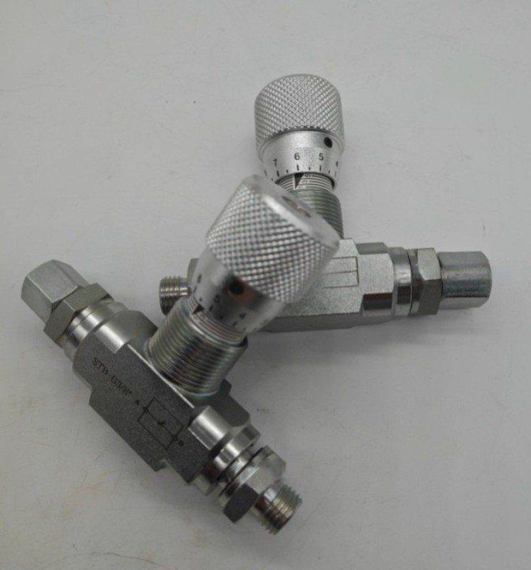 2X Flow Control bidirectional hydraulic restrictor valve STB-G3/8 +L08 connecto
