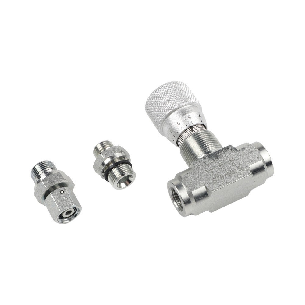 Two Way Hydraulic Throttle Valve with 08L Connector for Precise Flow Adjustment