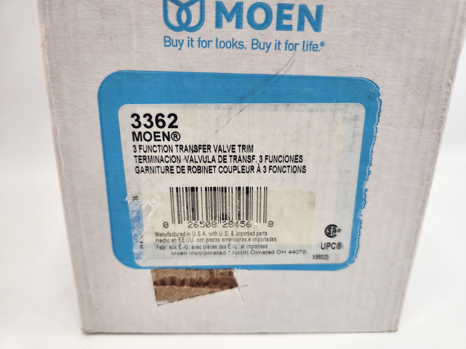 Moen Brass Transfer Valve with 1/2-Inch CC Connection, 3362 – Brand New