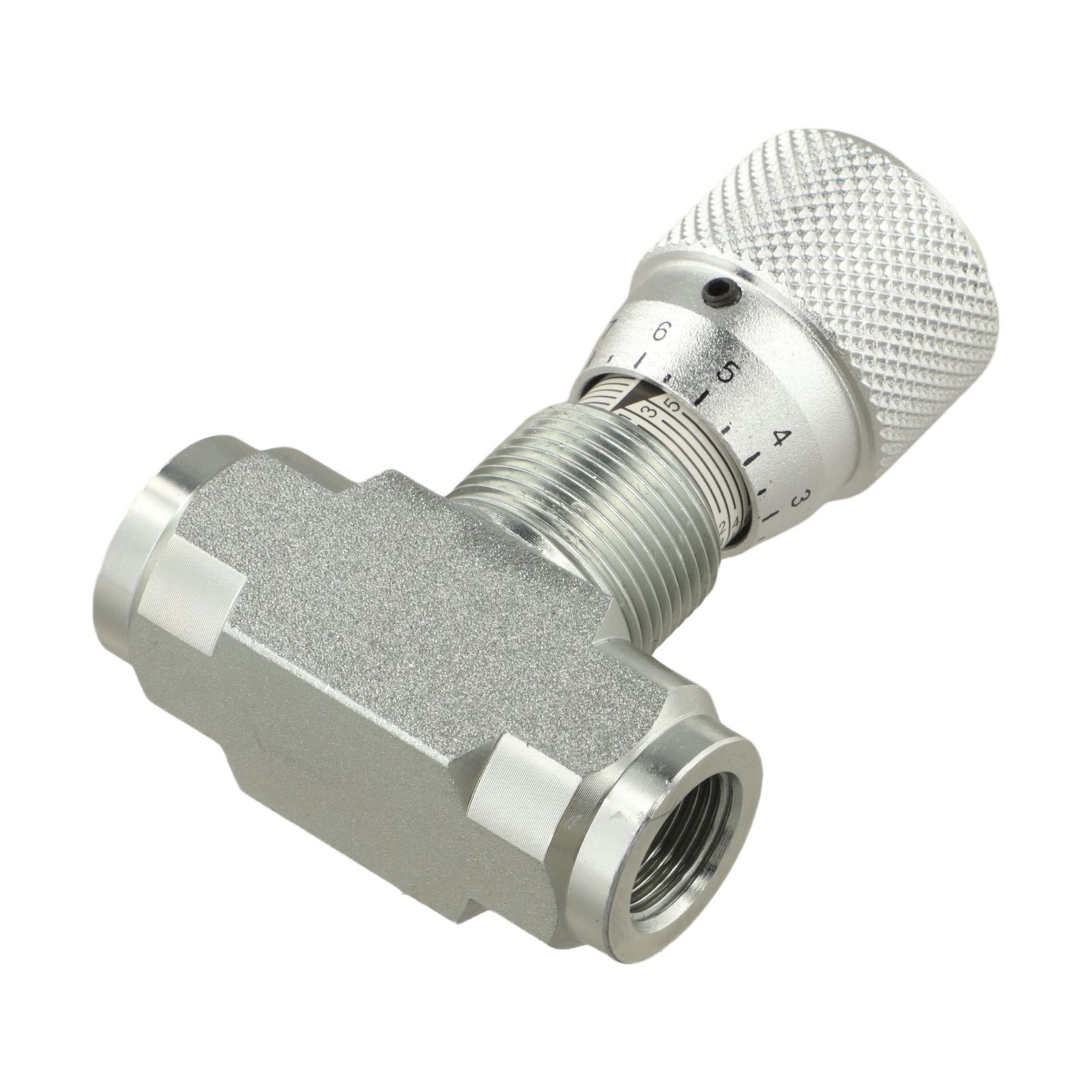 Hydraulic Two Way Flow Control Valve Carbon Steel Body 1 4 and 3 8 Inch Sizes