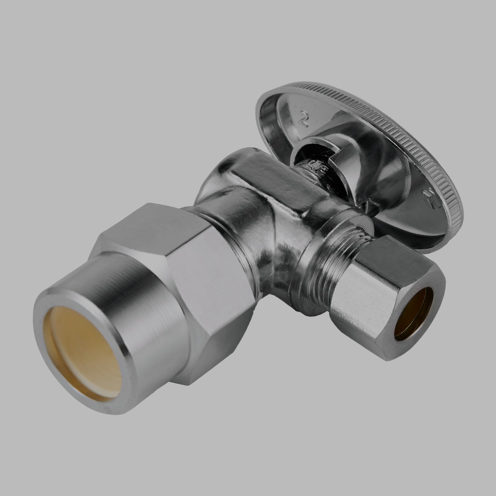 5 PCS 1/2″ CPVC X 3/8″ OD 1/4TURN COMPRESSION ANGLE STOP VALVE , LEAD FREE