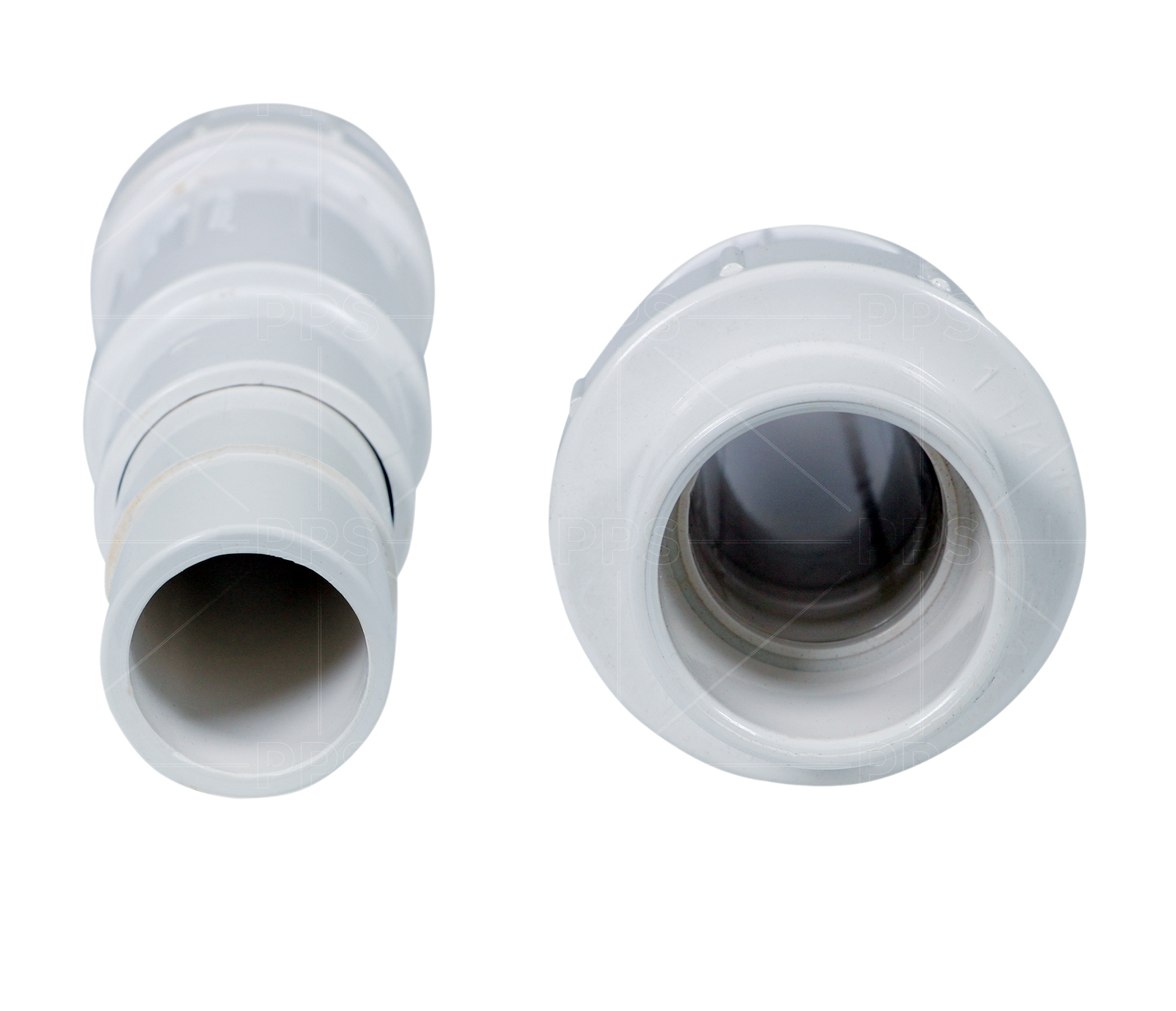 Heavy Duty PVC White Plastic Repair Coupling Expandable Pipe Fitting 1/2 in-4in
