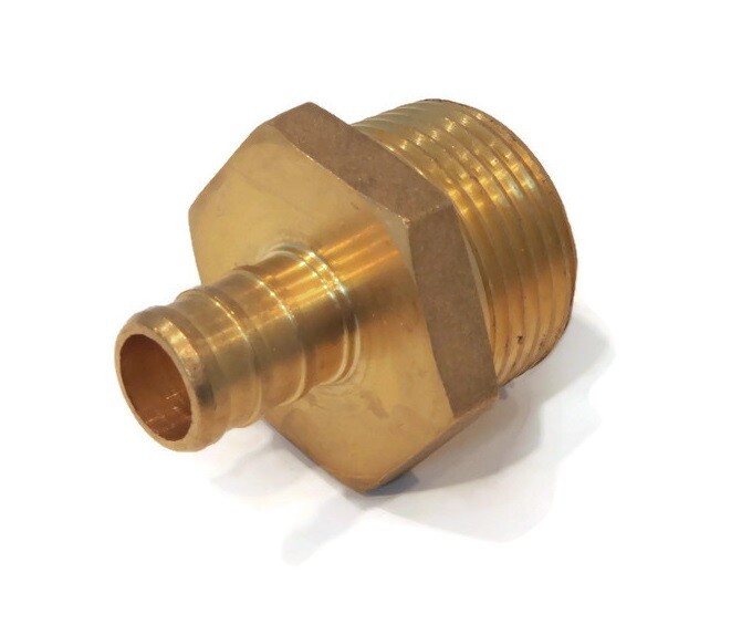 1/2″ x 3/4″ Male NPT, Brass, Threaded Adapter PEX Pipe Fitting for Nibco PX81200