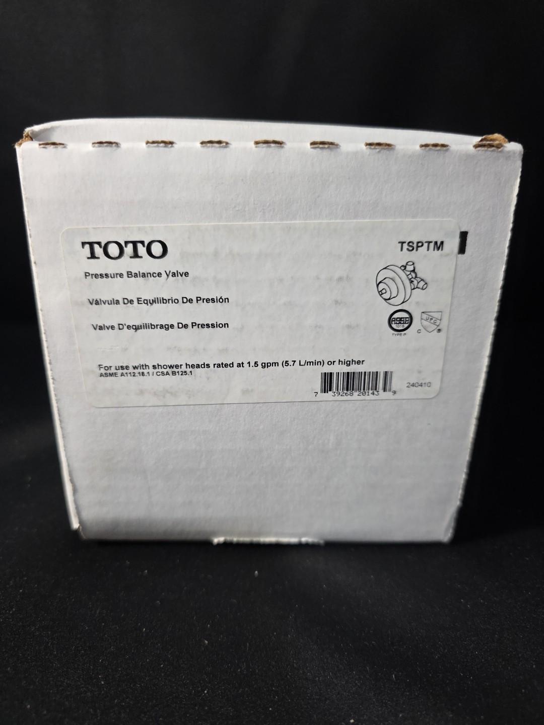 TOTO TSPTM Brass 1/2″ Pressure Balanced Rough In Valve -NEW IN BOX-