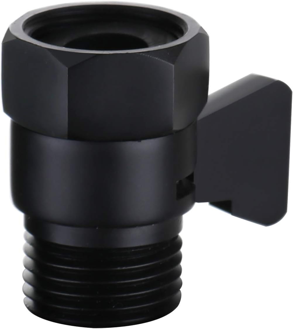 Water Flow Control Valve Brass Shut Off Valve,Matte Black G1/2 Shower Head Fl…