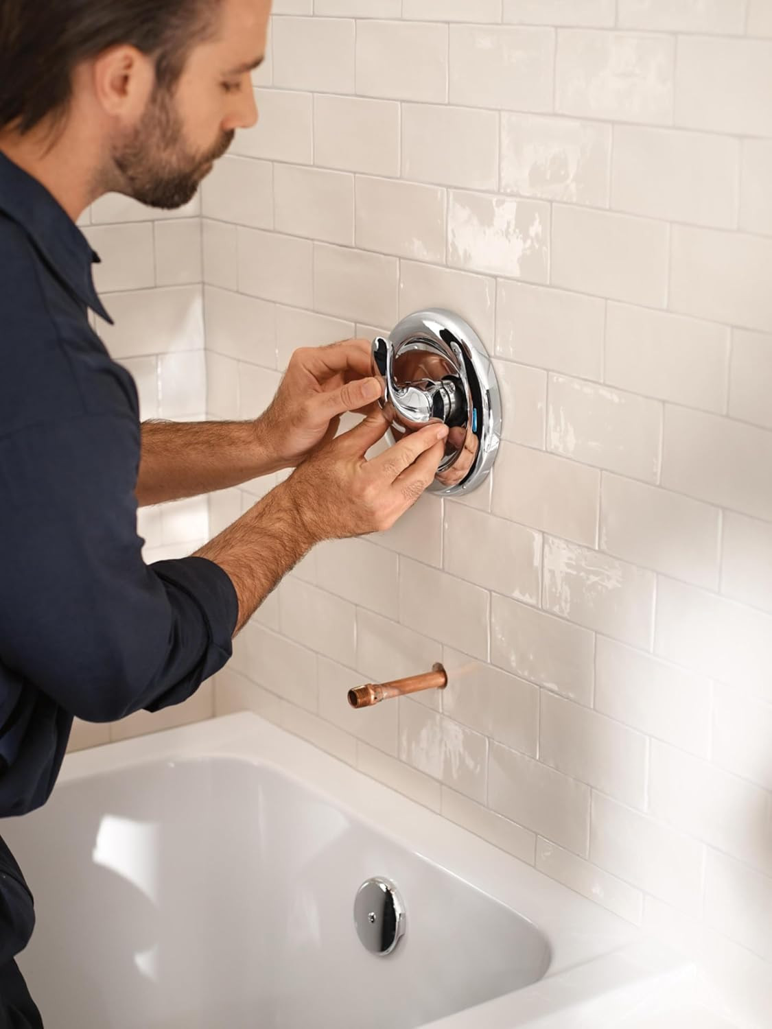 Moen M Pact Positemp Pressure Balancing Brass Tub and Shower Valve with IPS Conn