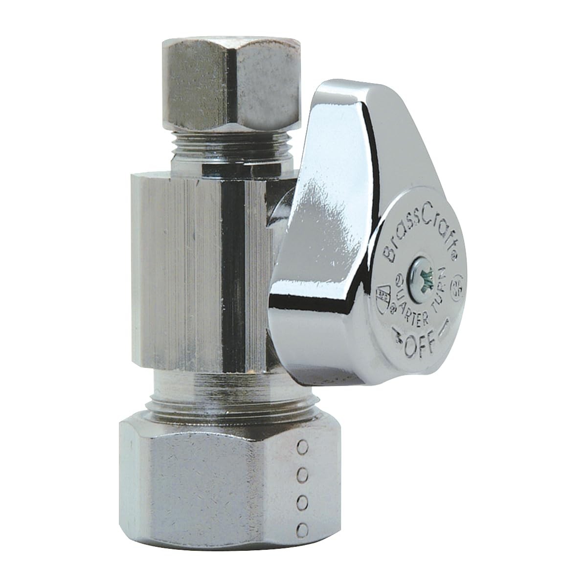 NEW!! 5 Pack BrassCraft 1/2″ x 3/8″ 1/4 Turn Straight Stop Valve – G2CR14X C