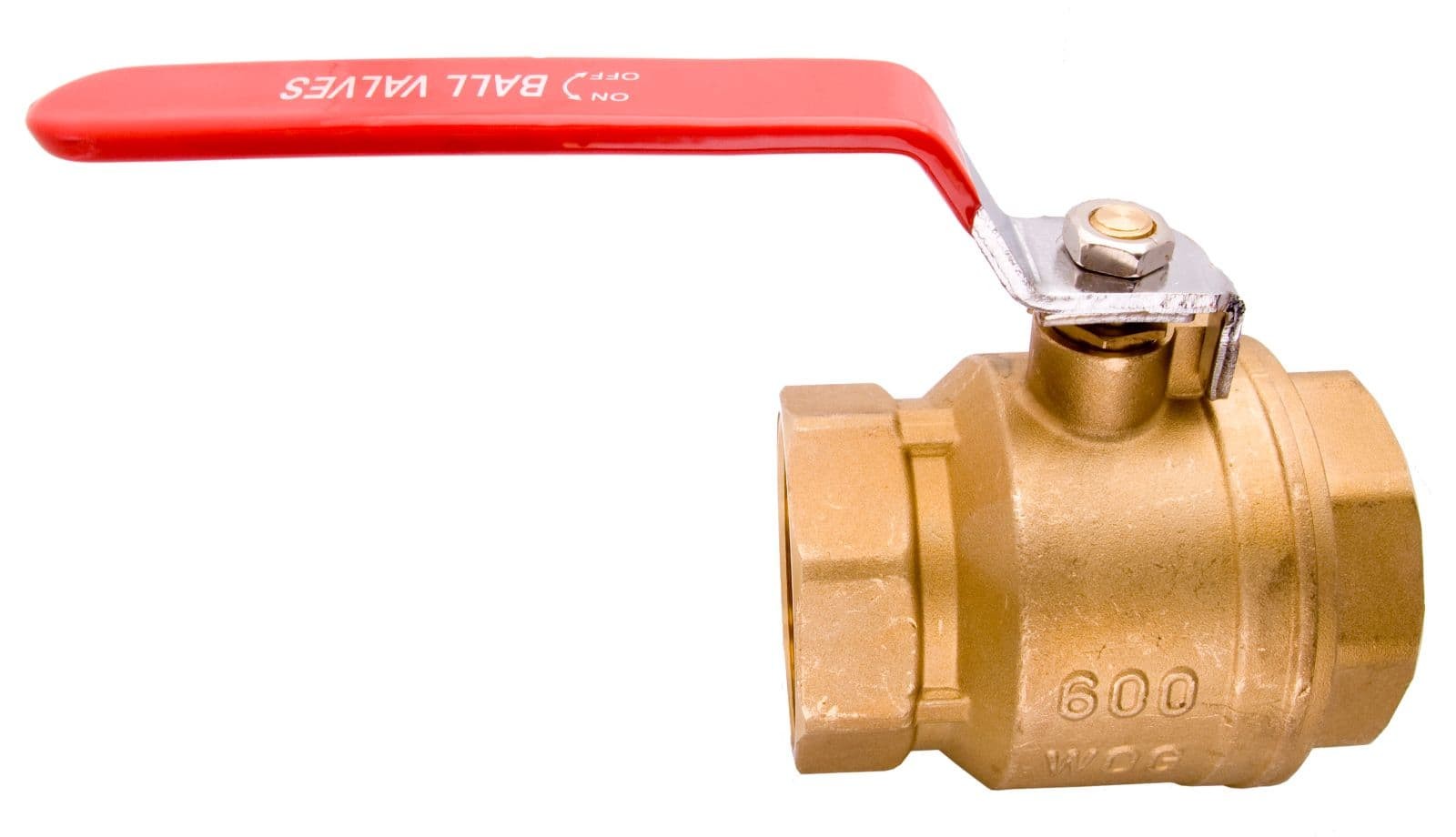 3″ Brass Ball Valve – Full Port 600WOG, w/Red Handle