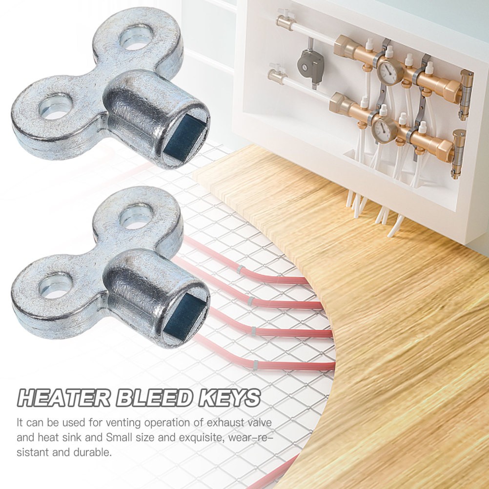 10Pcs Reusable Zinc Alloy Radiator Heating Keys Silver Durable Plumbing Tool