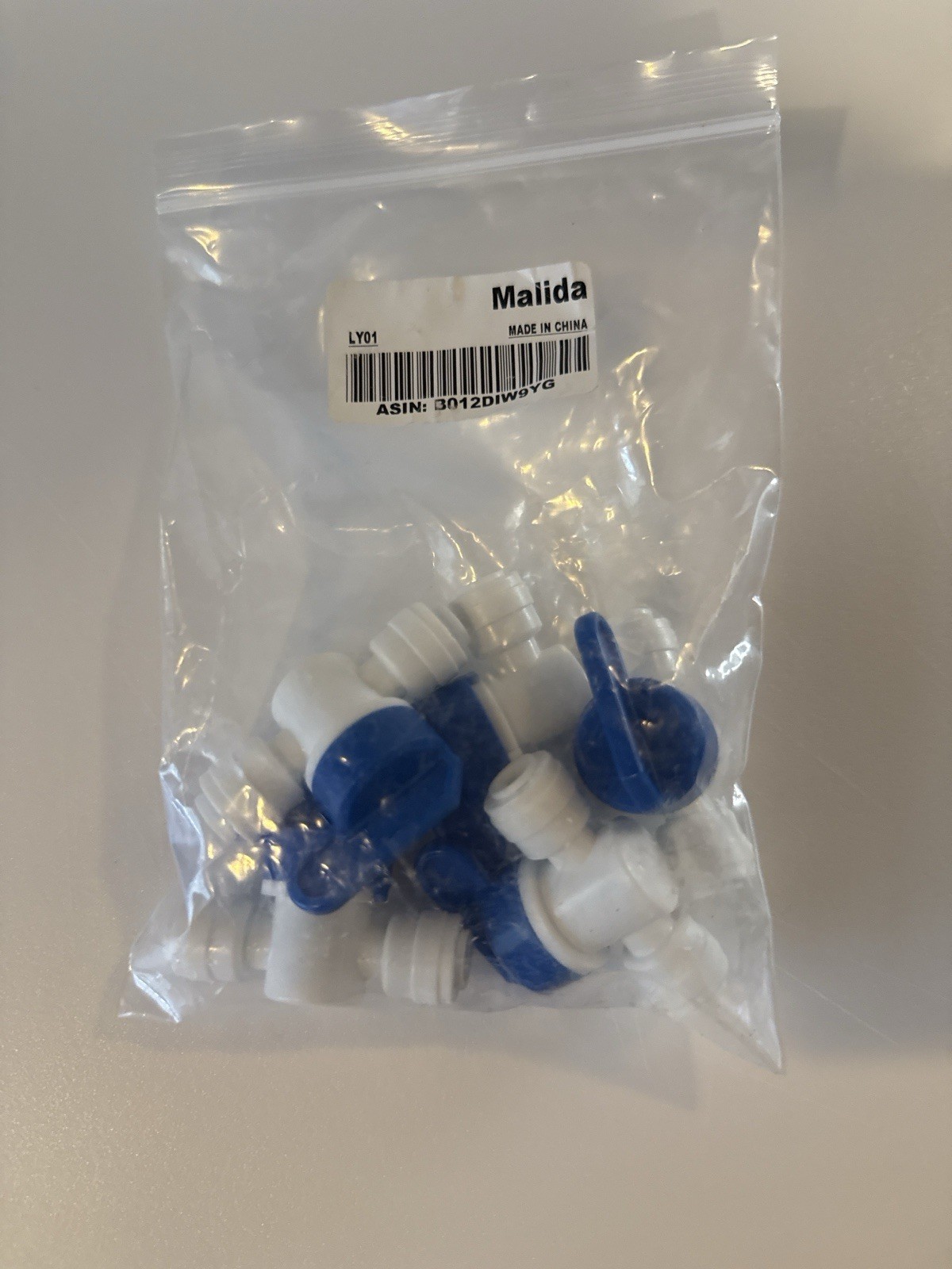 5 Pack Malida 1/4” Quick Connect Water Shut Off Ball Valves RO System