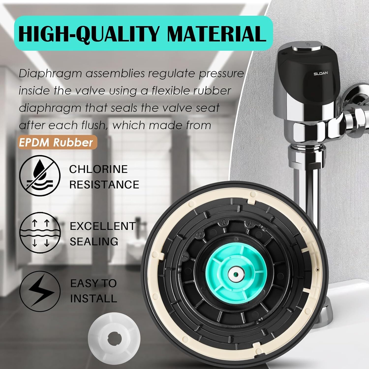 Dual Filter Urinal&Water Closet Electronic Diaphragm Assembly Tube EBV-1020-A