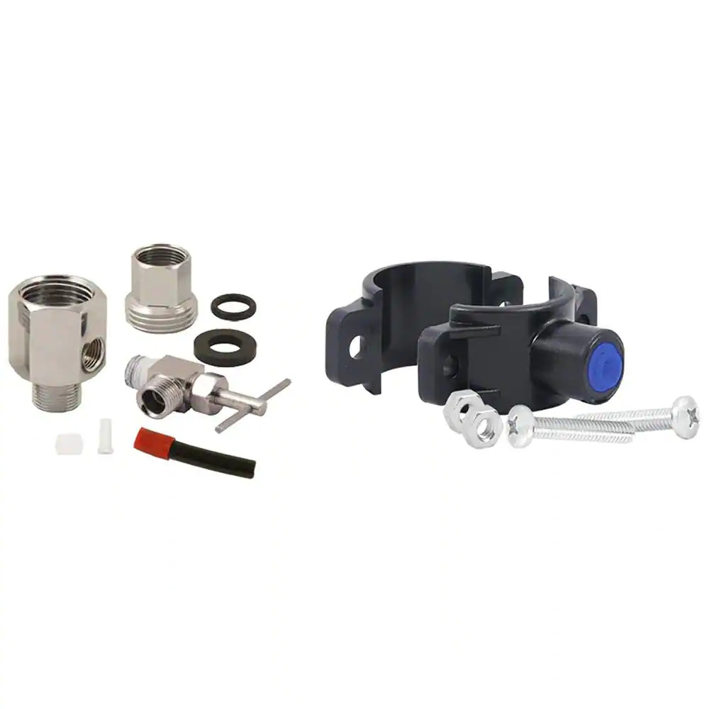 Feed Water Adapter and Drain Saddle Valve Clamp Reverse Osmosis Systems