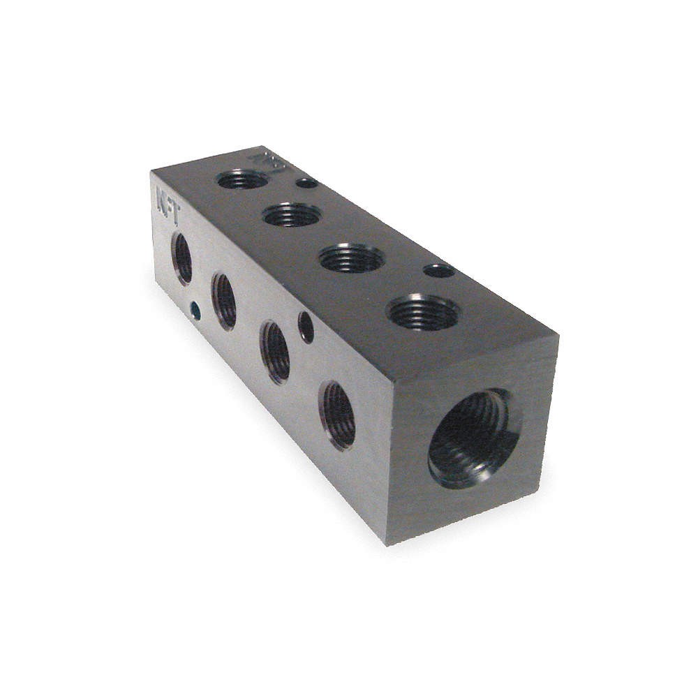 PNEUMADYNE INC M20-250-4-90 Manifold,BLK,Alum,4Outlets,3.88″L 2KHC8