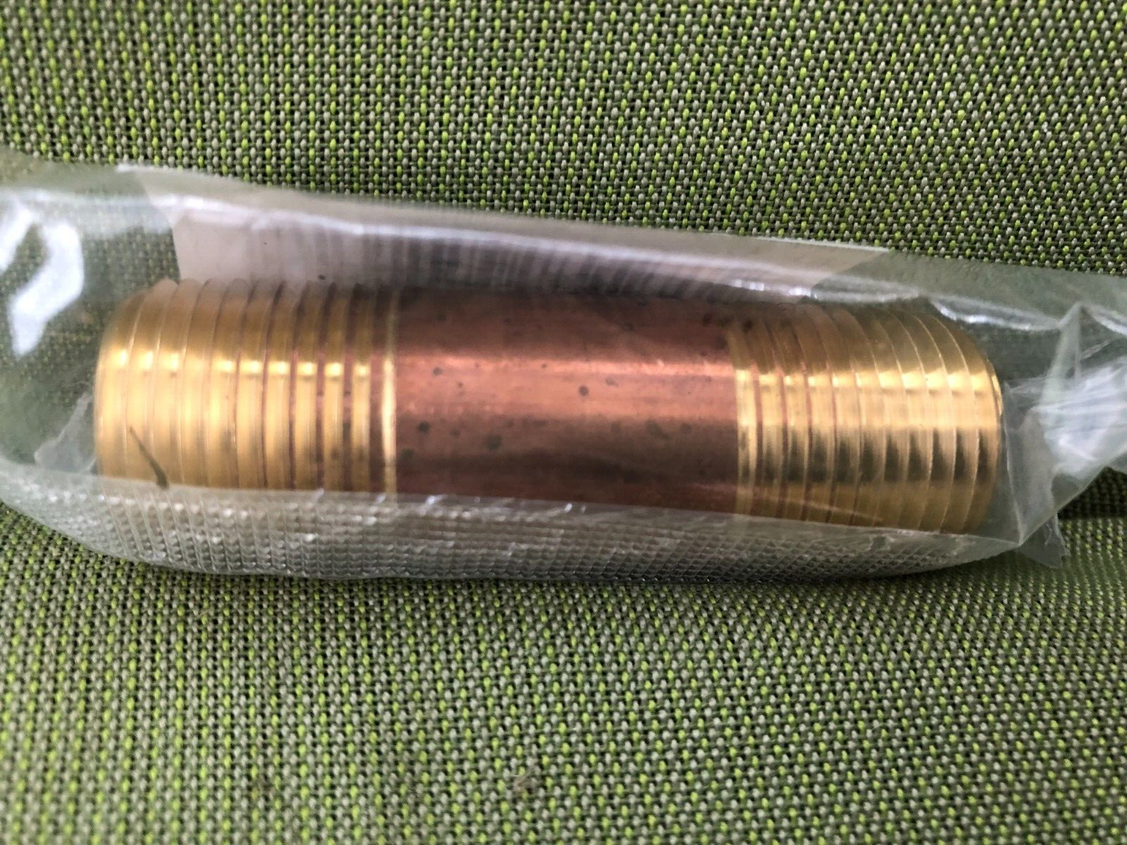 Anderson Metals 1/2 In. x 2-1/2 In. Red Close Brass Nipple 38300-0825