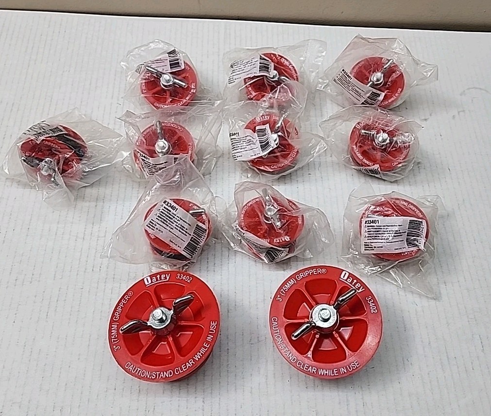 Lot of 12 Oatey Rubber Gripper Plastic Test Plugs