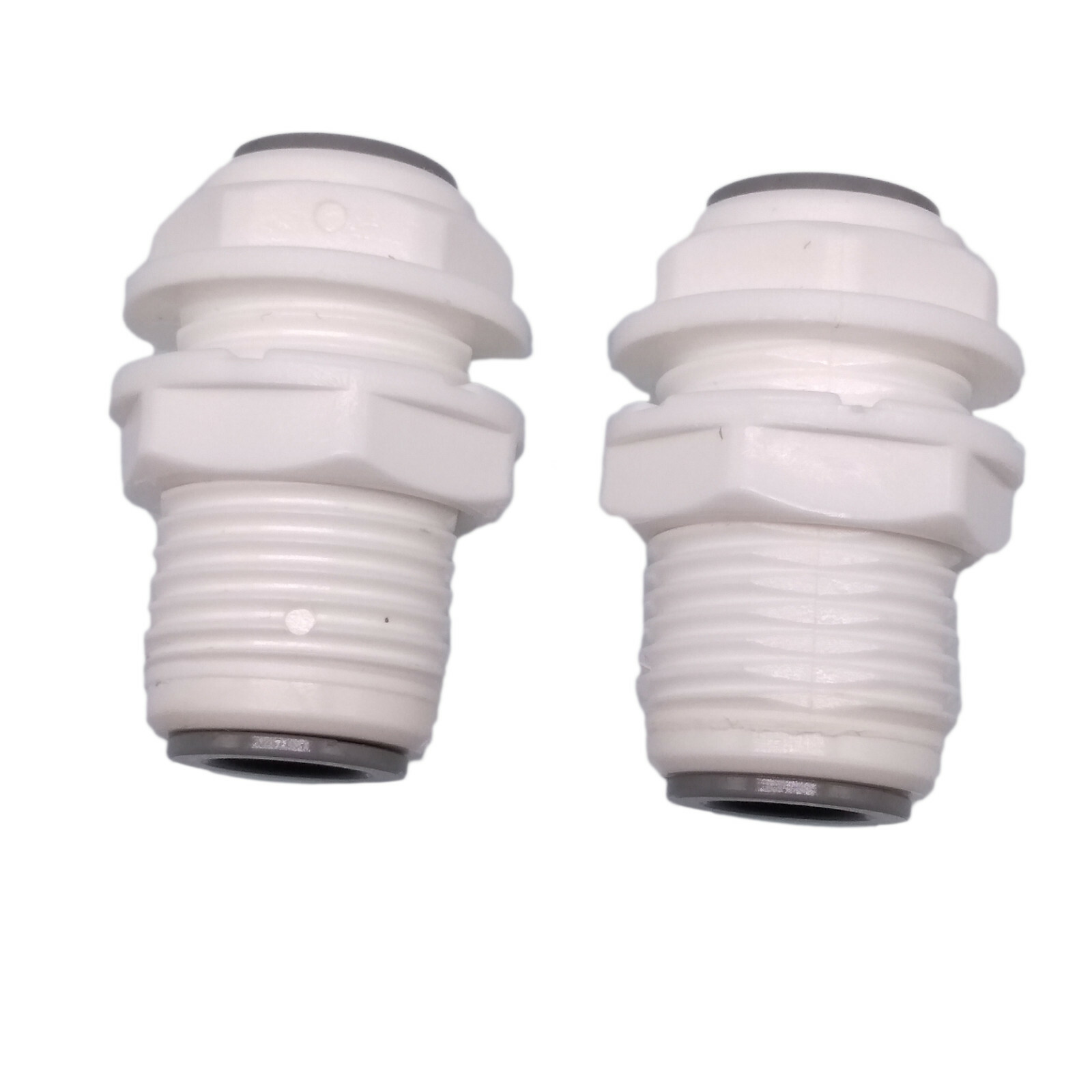 US Stock 2pcs 3/8″ to 3/8″ Quick Connect Bulkhead Connector Push Fit