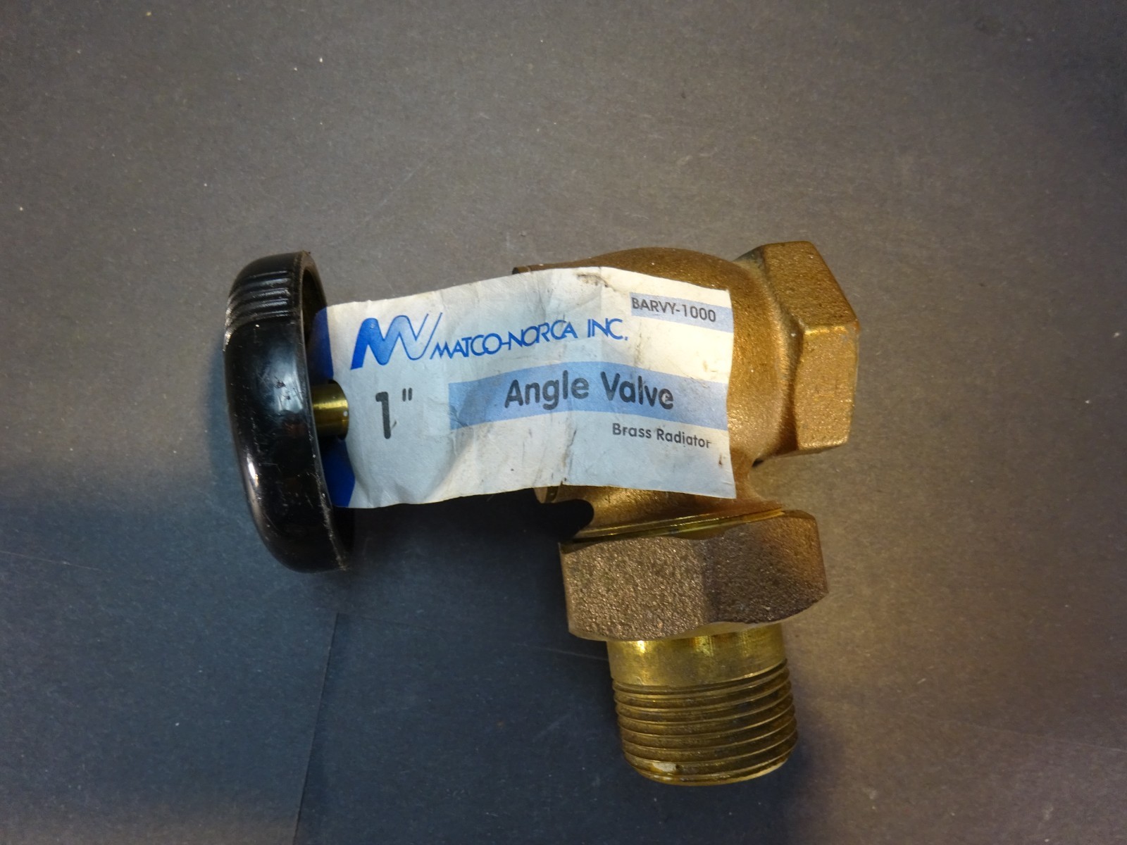 NEW Matco‑Norca BARVY‑1000 1″ Brass Angle Valve – Radiator / Plumbing Valve