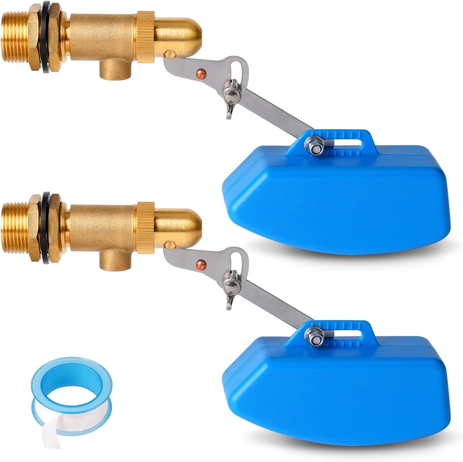 2 Pcs Brass Float Valve 3/4 Inch, Water Tank Float Valve Auto Fill | Adjustable