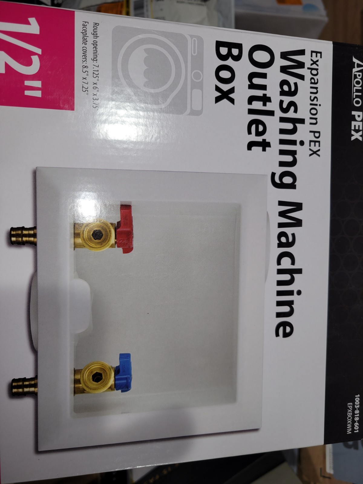 Apollo PEX 1/2″ Washing Machine Outlet Box EPXBOXWM