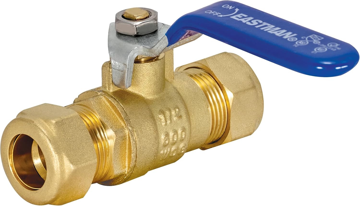 Brass 1/2 Inch Full Port Compression Ball Valve Heavy Duty