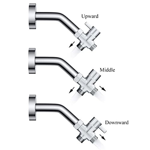 Solid Brass 3-Way Shower Diverter Valve Chrome G1/2 Inlet Dual Outlet