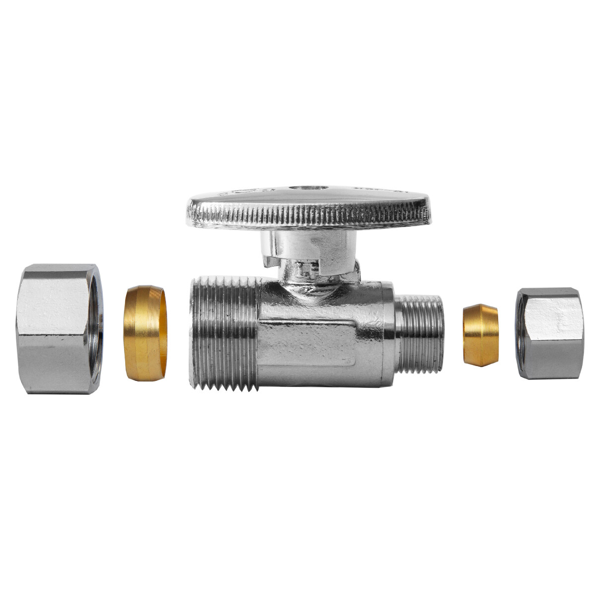 20PCS 5/8″ OD (1/2″ NOM) X 3/8″ OD 1/4TURN COMPRESSION STRAIGHT STOP VALVE