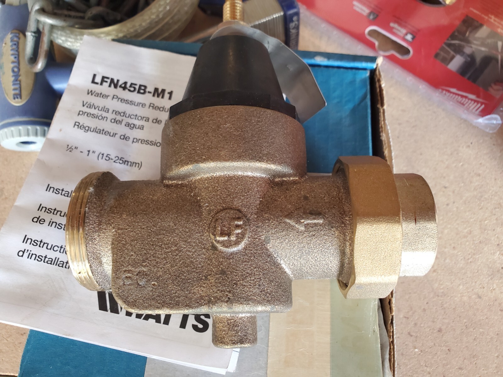 WATTS 1″ LFN45B M1 Lead Free* IN-LINE Water Pressure Reducing Valve
