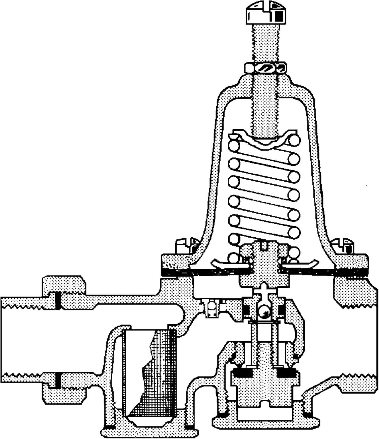 LF25AUB-Z3 Water Pressure Reducing Valve NPT Female Union x NPT Female, Polym…