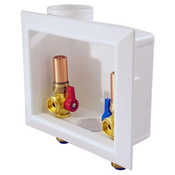 Tectite 1/2″ Push-to-Connect x 3/4″ Male Washing Machine Valves with Outlet Box
