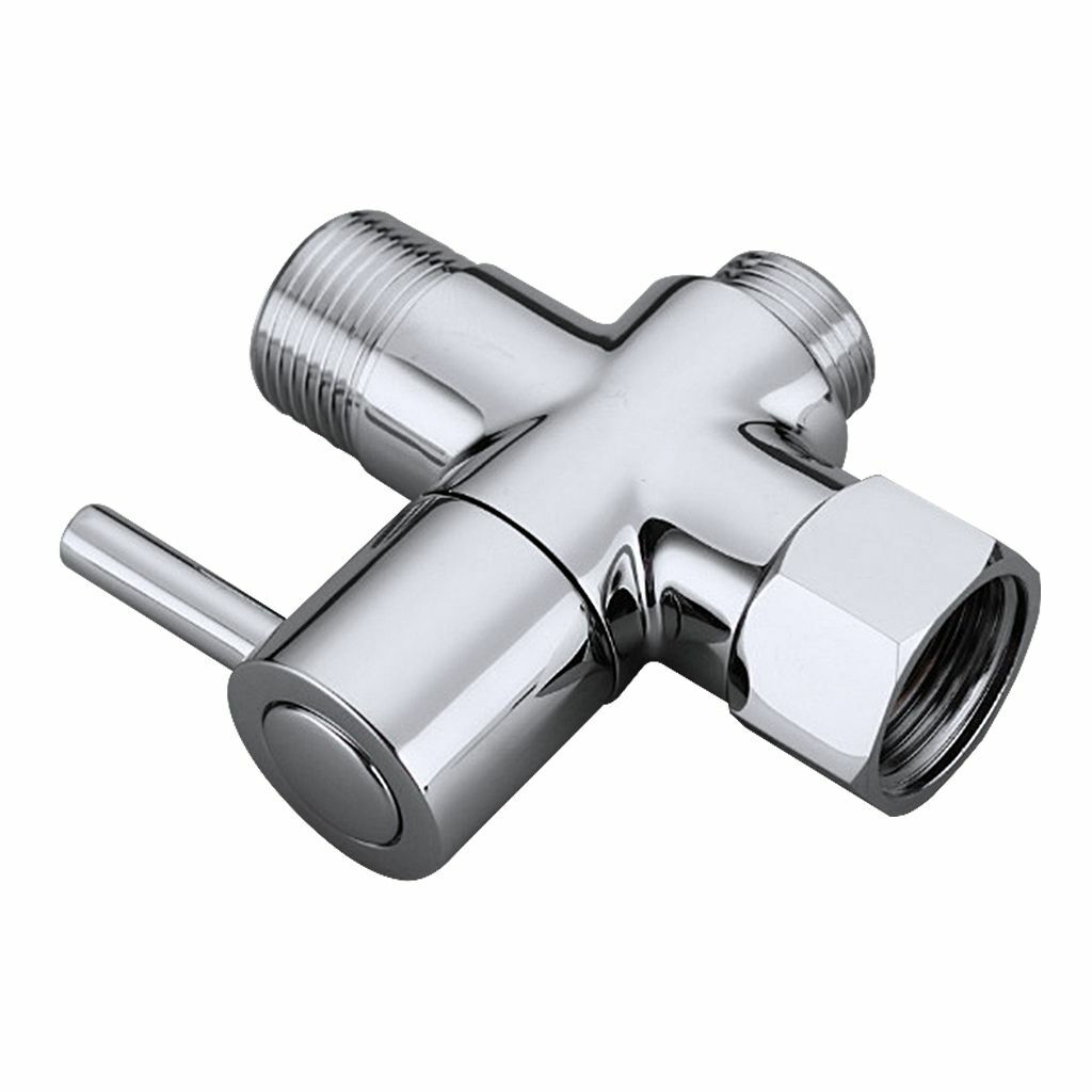 T-adapter Valve 3-Way Brass For Toilet Bidet Shower Head Diverter 7/8″/ 1/2″