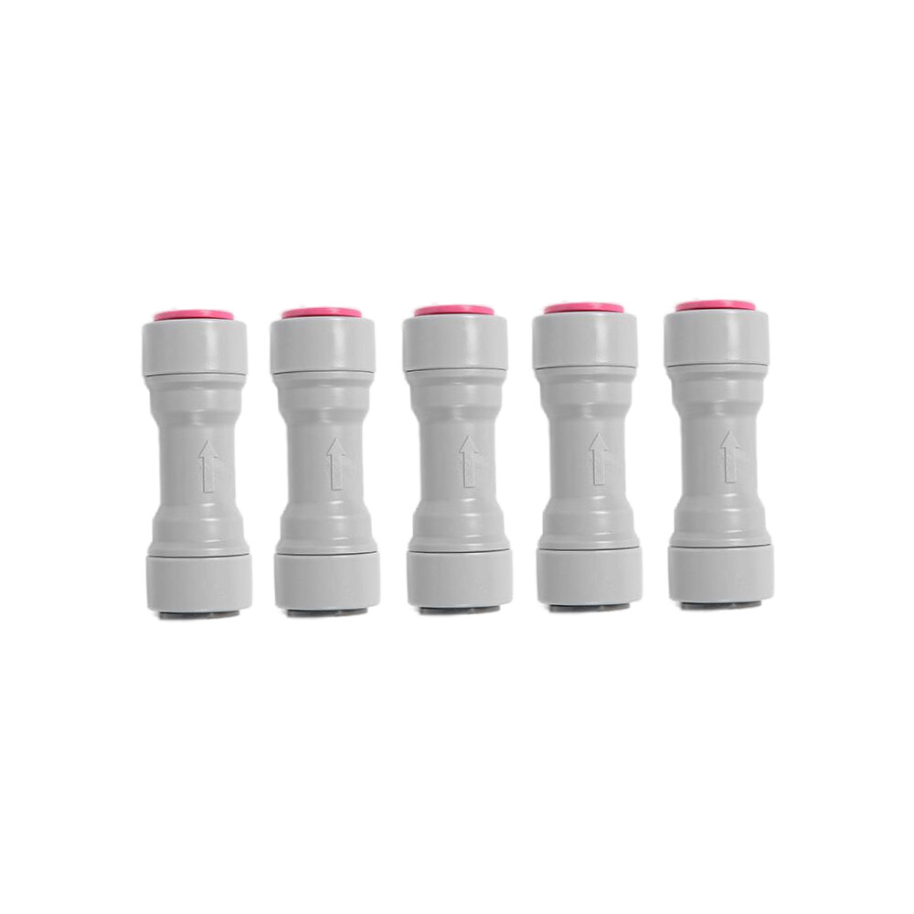 5 PCS 1/4″ 3/8″ Tube Push Fit Straight Quick Connect Check Valve for Ro Water