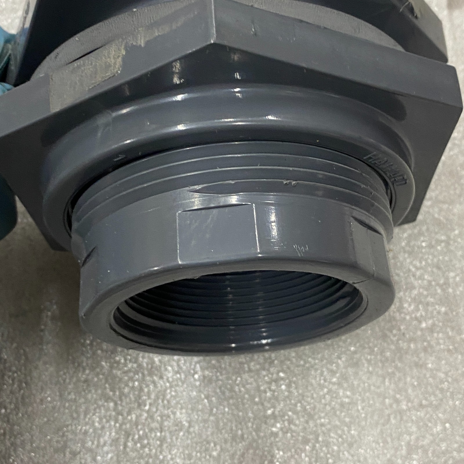 HAYWARD BF10200TXT Bulkhead Plastic Valve Fitting 2″ PVC Black