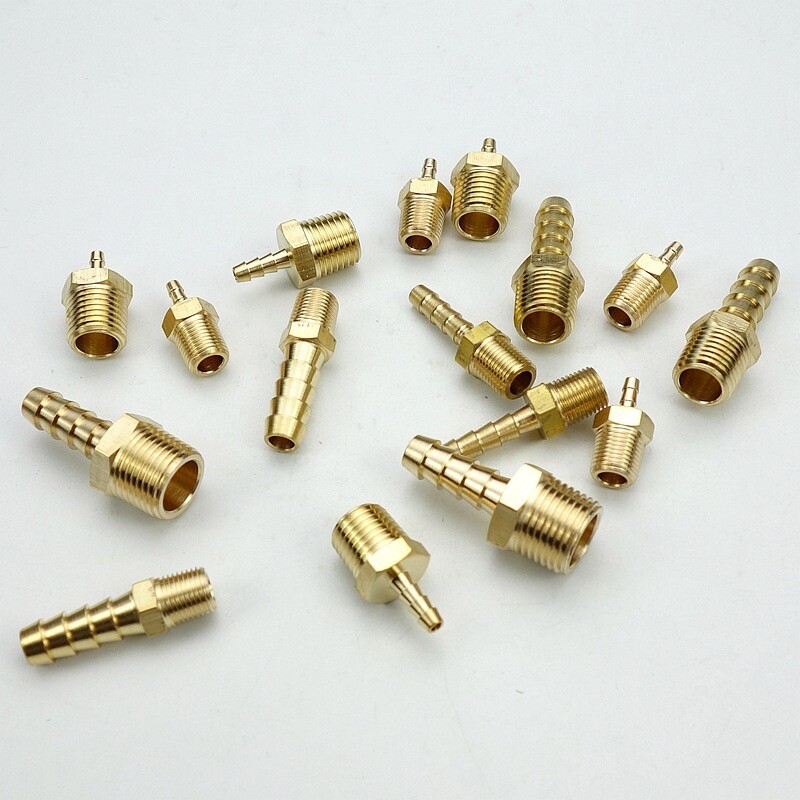 Brass Hose Barb NPT Fittings Male Adapter,for Gas,Drainage,Pipeline System,1Pcs