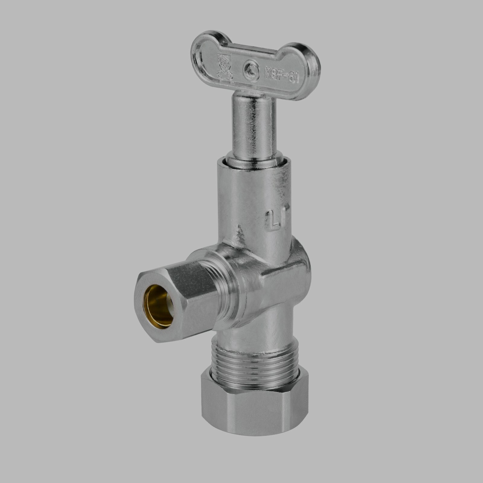 5 PCS 1/4TURN Loose Key ANGLE STOP VALVE 5/8″ OD (1/2″ NOM) X 3/8″ OD Compressi
