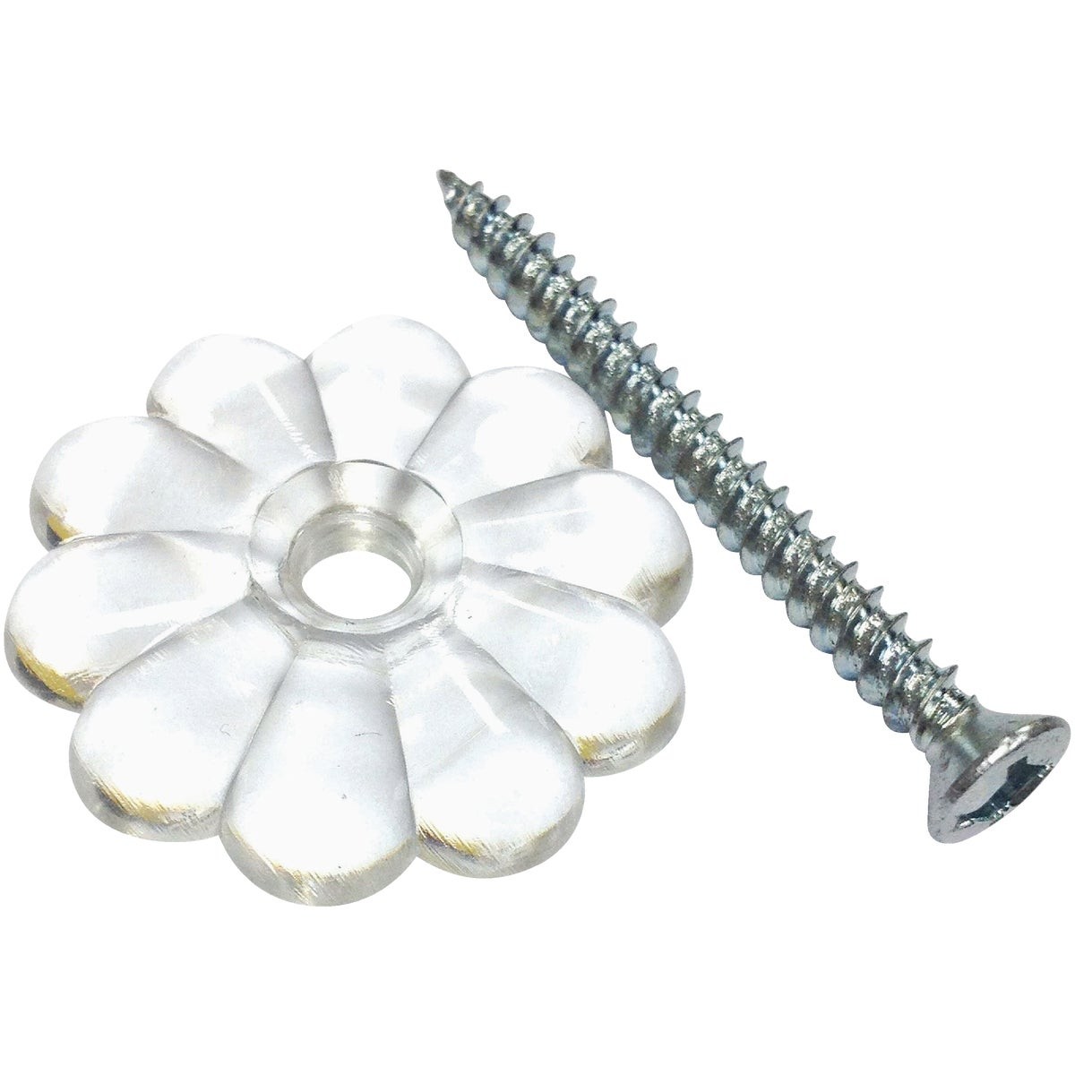 United States Hardware Clear Rosette with Screws (24-Count) D-140B United States