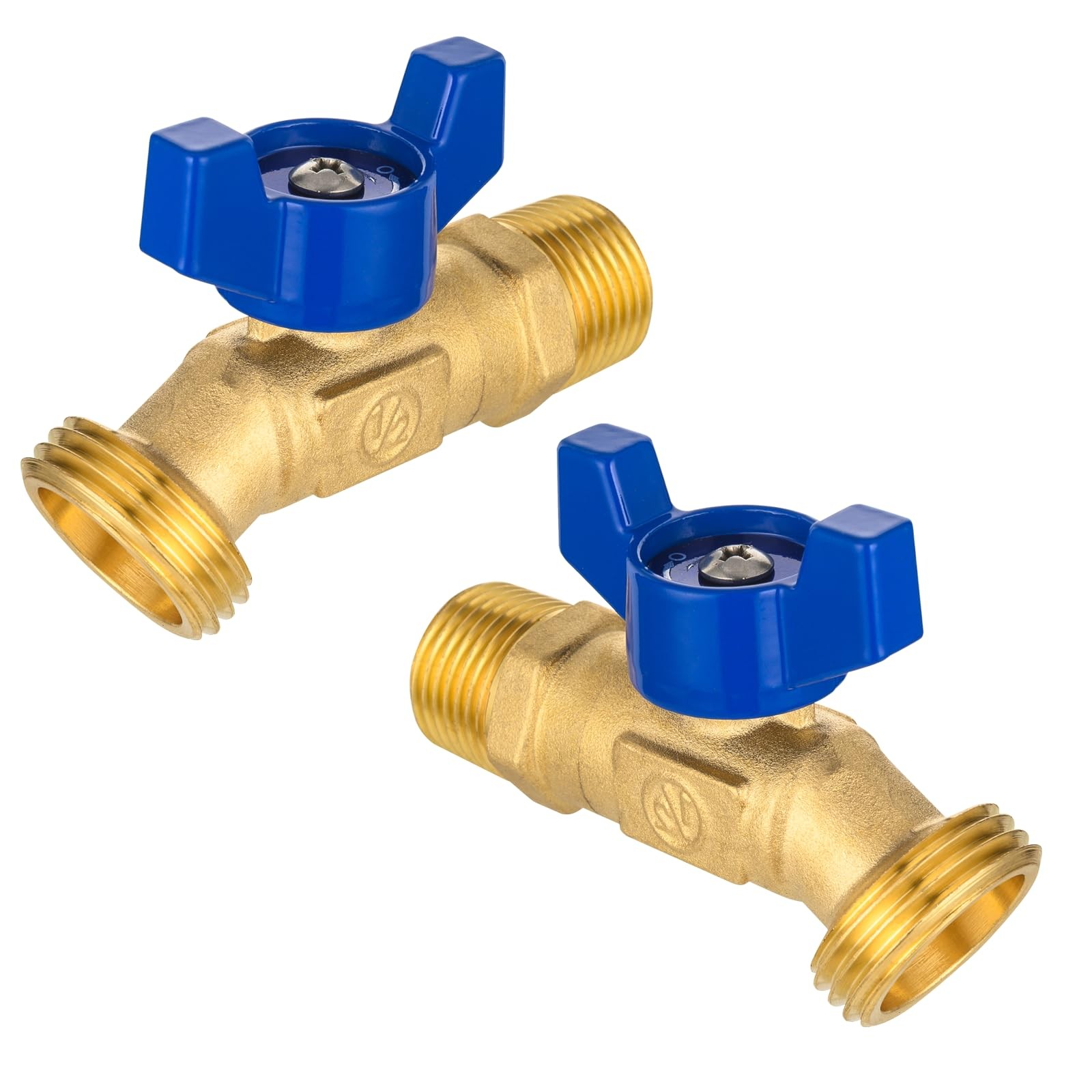 2-Pack Outdoor Hose Bibb Faucet/Valve,1/4-Turn Garden Spigot,1/2″ Male NPT In…
