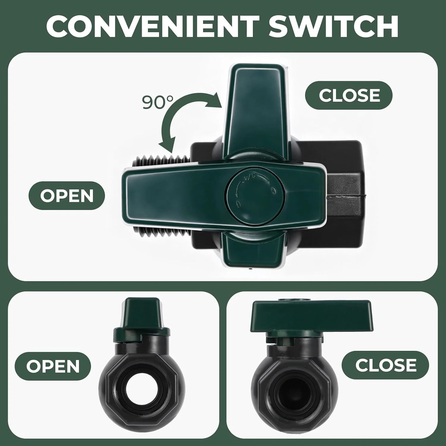 Rain Barrel Spigot Kit 3/4″ GHT Garden Diverter with Bulkhead Fittings Garden Ho
