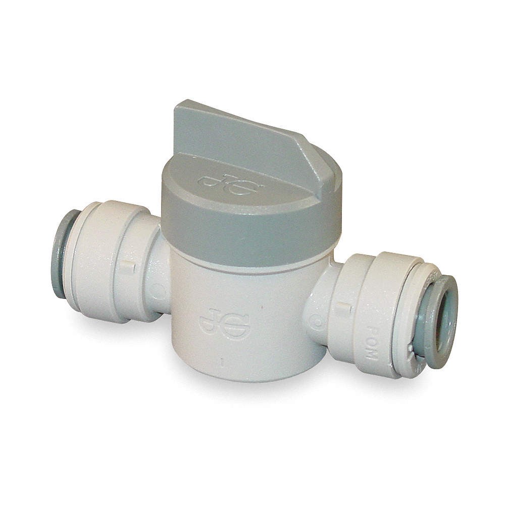 JOHN GUEST PISV0412CS Manual 2-Way Ball Valve,Push,Acetal 3ZLG8