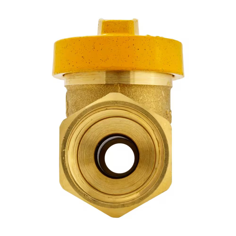 3/8 In. X 1/2 In. Brass FL X FPT 1-Piece Gas Valve
