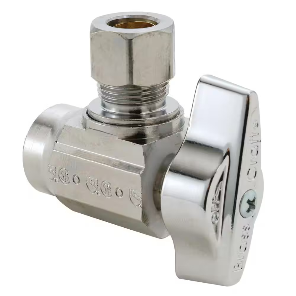 1/2 In. Sweat Inlet X 3/8 In. Compression Outlet 1/4-Turn Angle Ball Valve