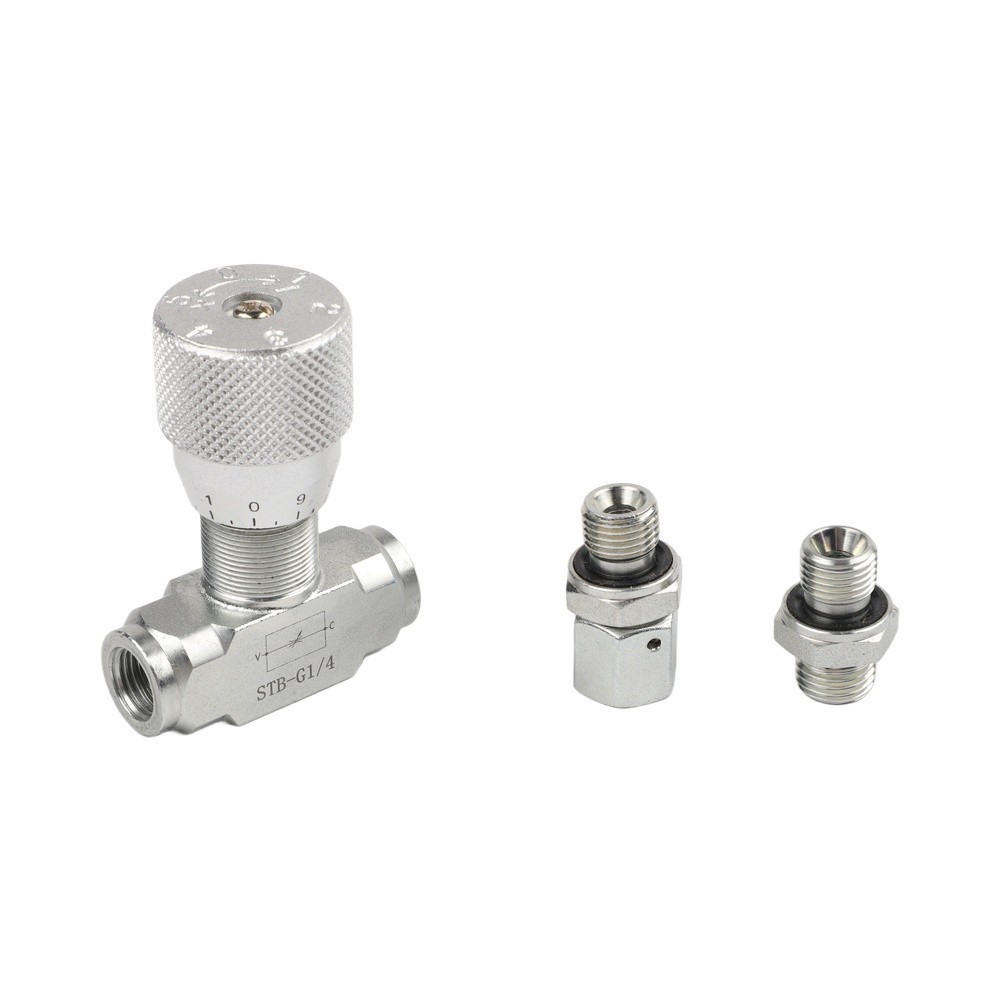 Two Way Hydraulic Throttle Valve with 08L Connector for Precise Flow Adjustment
