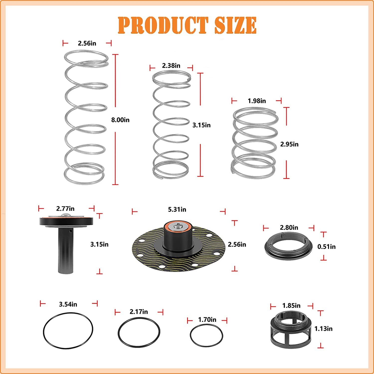 1-1/4″-2″ Model For Zurn 975XL and 975XL2 Complete Repair Kit Replacement